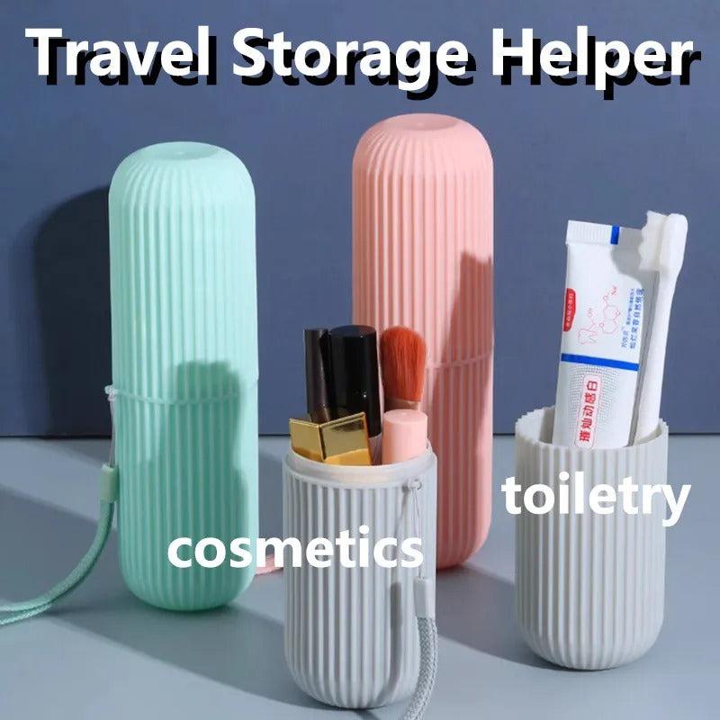 Portable Toothbrush Holder Case Toothpaste Storage Cup Household Travel (random color) - 1 Piece