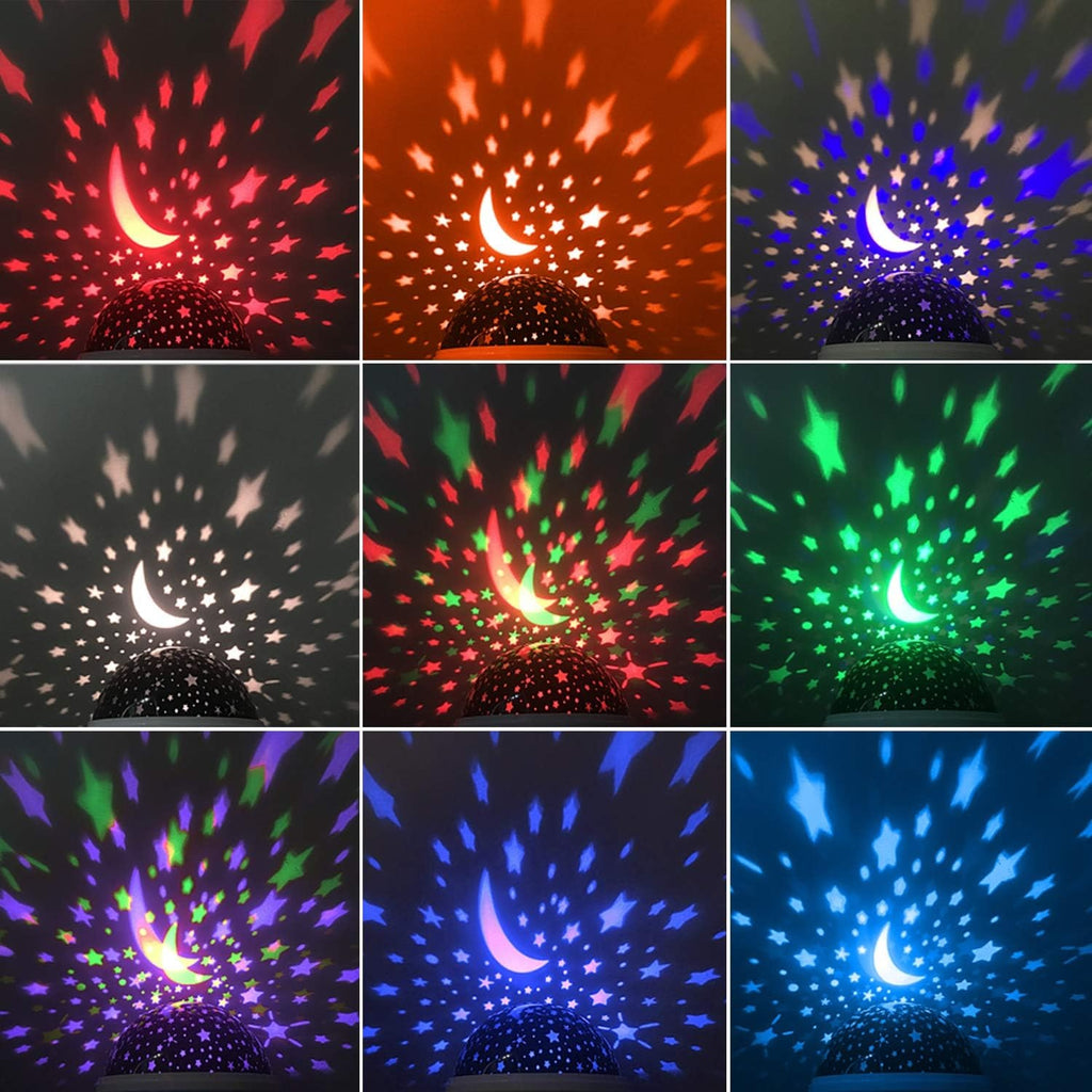 Night Light Star Lamp Starry Sky Projector | 360° Rotating LED Star Light Lamp With Multicolor Projection | Perfect Table Night Lamp Gift For Babies And Children (Random Color)