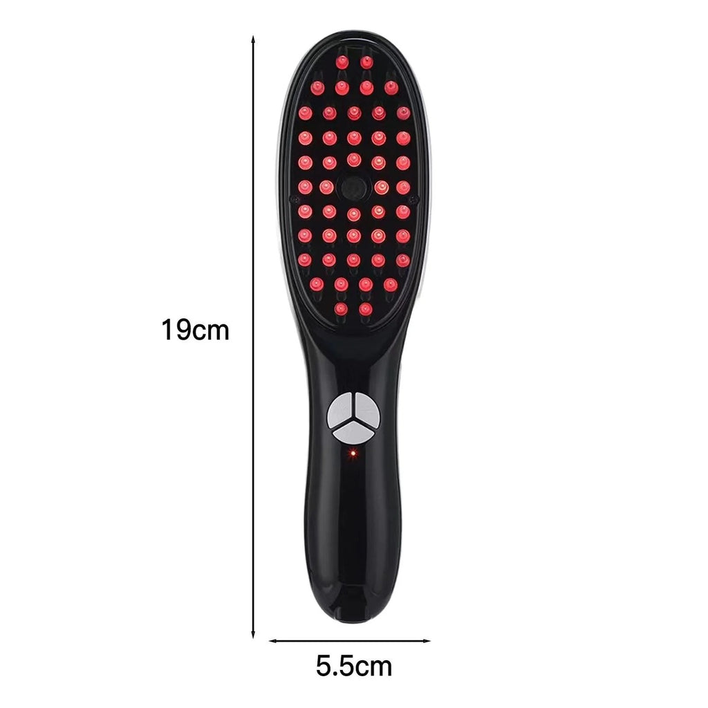 Electric Massage Comb – Blue & Red Light Therapy, Vibration Brush, Spray & Negative Ion Scalp Massager (Rechargeable