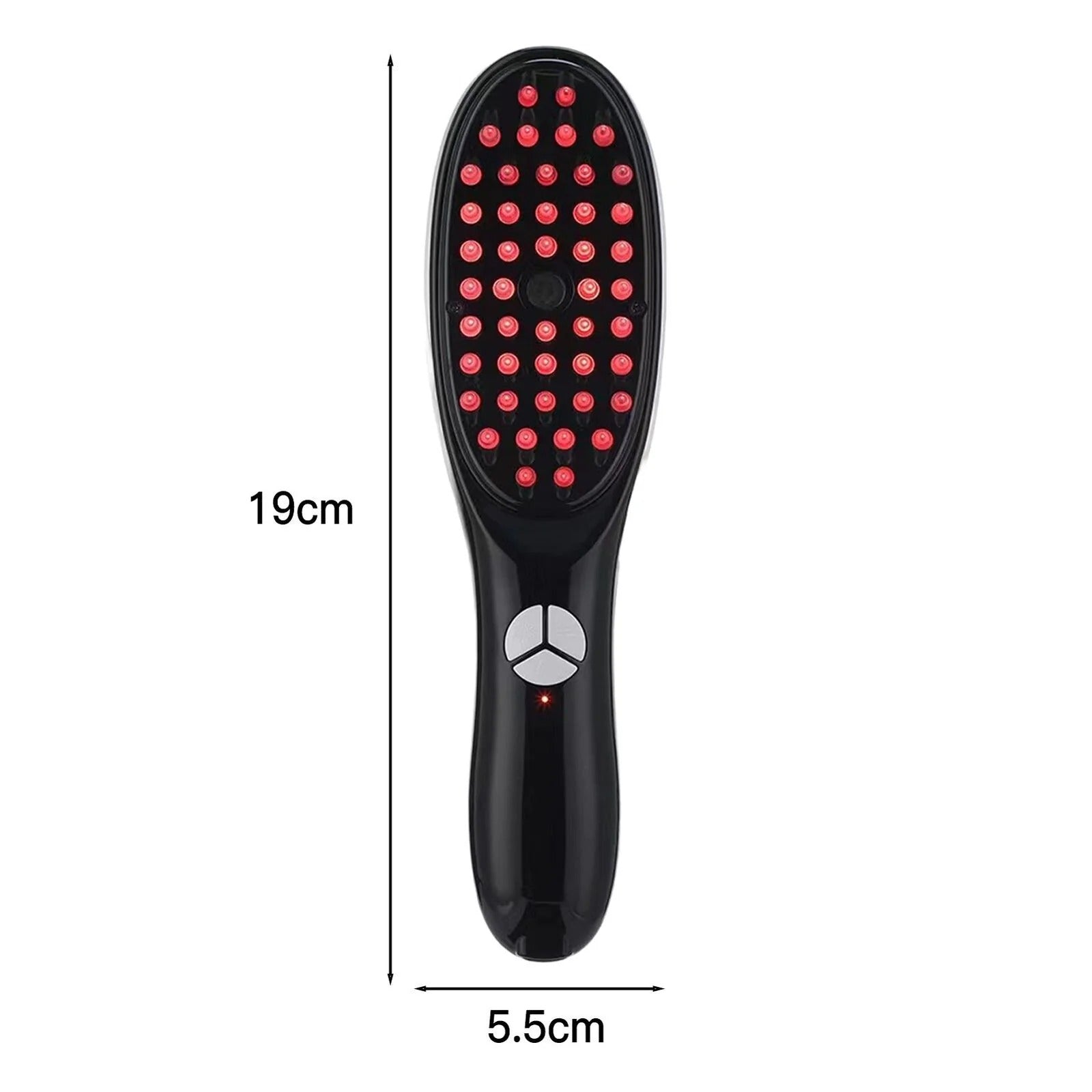 Electric Massage Comb – Blue & Red Light Therapy, Vibration Brush, Spray & Negative Ion Scalp Massager (Rechargeable